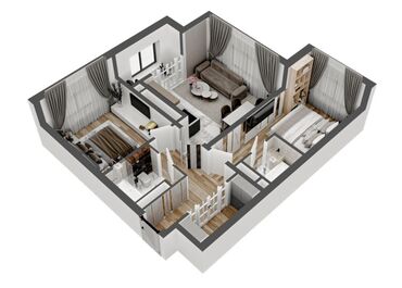жк дипломат: 3 комнаты, 82 м², Элитка, 7 этаж, ПСО (под самоотделку)