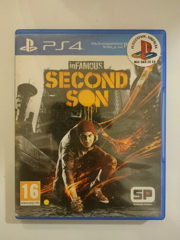 playstation 4 oyun: PlayStation 4 üçün Infamous Second Son oyunu. Şəhərin mərkəzində