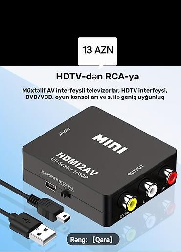 patchi qiymət: HDMI-dən RCA‑ya çevrici və aksesuar dəsti 1) MINI HDMI2AV UpScaler — 1