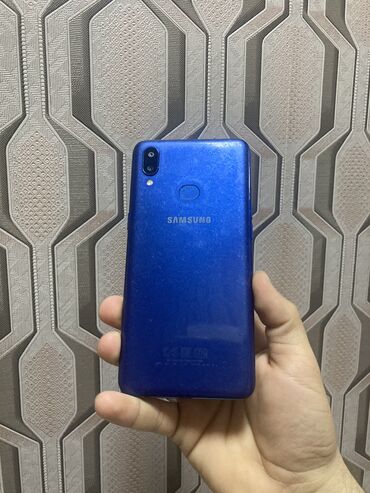 телефон флай 516: Samsung A10s, 32 ГБ, цвет - Синий, Отпечаток пальца, Face ID