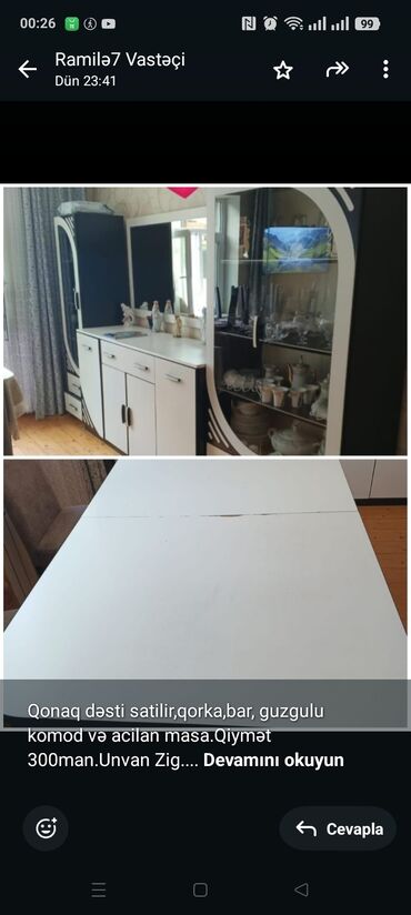 реставрация старой мебели в баку: Qonaq dəsti satilir,qorka,bar, guzgulu komod və acilan masa.Qiymət at lalafo.az реставрация старой мебели в баку: Qonaq dəsti satilir,qorka,bar, guzgulu komod və acilan masa.Qiymət