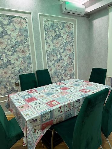 susə stollar: Şüşə stol və 6 ədəd yemək otağı stulu dəsti - Stol: qalın temperli — 7
