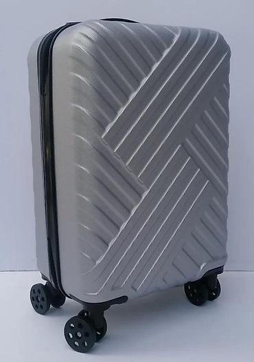 Putni koferi i torbe: Tvrdi ručni kofer na točkiće – srebrni - Materijal: čvrsta — 12