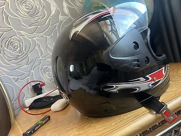 Moto geyim: TACS Helmets tam üzlü motosiklet dəbilqəsi - Rəng: qara, qırmızı-ağ — 3