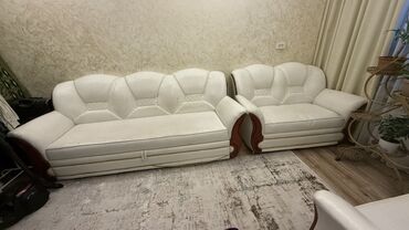 эксклюзивная итальянская мебель: Комплект мягкой мебели, Б/у, Самовывоз, цвет - Белый