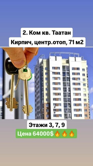 жк гармония: 2 комнаты, 71 м², Элитка, 3 этаж, ПСО (под самоотделку)