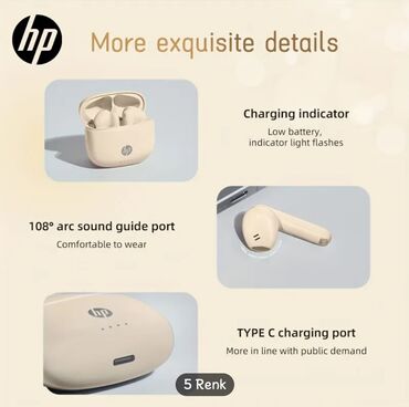 Qulaqcıqlar: Yeni Simsiz (Bluetooth) Qulaqcıqlar, HP — 8