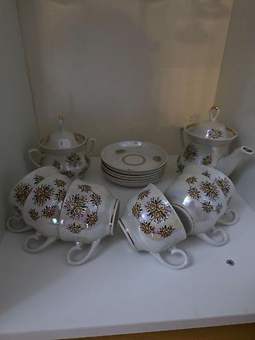Qab-qacaq və mətbəx ləvazimatları: Çay dəsti, rəng - Ağ, Farfor, 6 nəfərlik — 2
