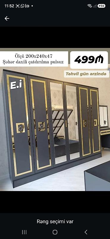 Mebel dolabı – klassik-modern dizayn - Ölçü: 200 x 240 x 47 sm - lalafo.az -da Mebel dolabı – klassik-modern dizayn - Ölçü: 200 x 240 x 47 sm -