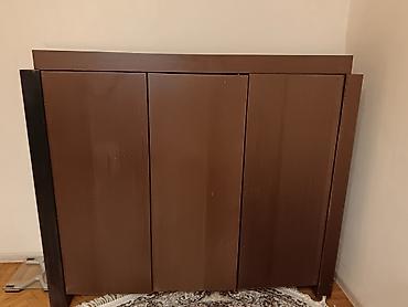 kitab refi mebel: Qəhvəyi rəngli çoxseqmentli şkaf - Material: laminat/MDF taxta — 1