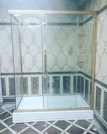 Duş kabinaları, arakəsmələr: 6mm 8mm 10mm sade mat dekorlu şüşələrdən hazirlanan duskabinlərin — 7