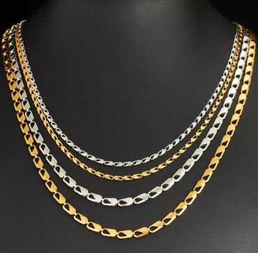 duzina sirina: Hiruski celik ogrlica boje zlata 4,2 sirine i 51 cm duzine