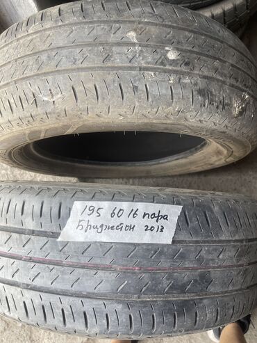 Шины: Шины 195 / 60 / R 16, Лето, Б/у, Пара, Легковые, Япония, Bridgestone