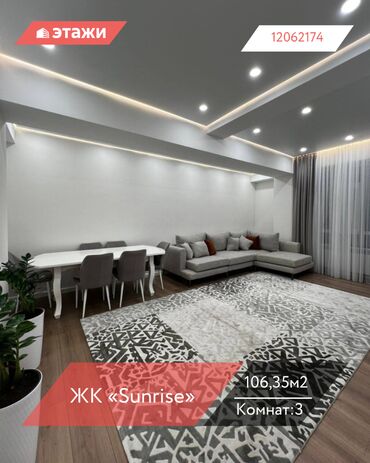palm beach коттедж: 3 комнаты, 106 м², Элитка, 14 этаж