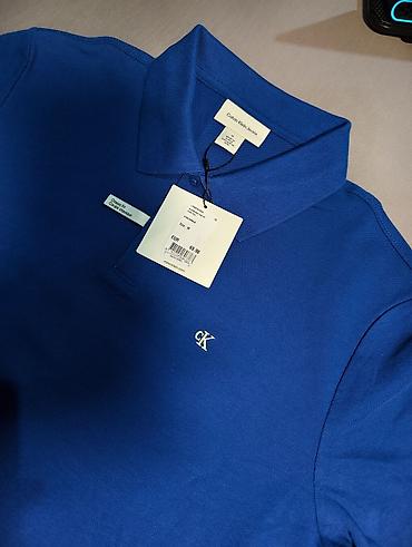 classic: Мужская футболка, M, Calvin Klein, Новый, цвет - Синий, Бесплатная доставка — 1