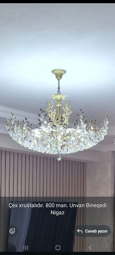ультрафиолетовая лампа: Çılçıraq, 10 və daha çox lampa, Xrustal