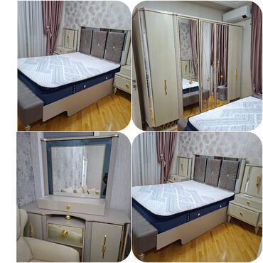 Divan və kreslo dəstləri: İkinəfərlik çarpayı, Dolab, Termo, 2 tumba, İşlənmiş