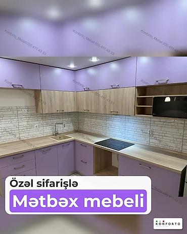 Sifarişlə mətbəx dəsti, Özü çəkən petlələr, MDF lalafo.az -da Sifarişlə mətbəx dəsti, Özü çəkən petlələr, MDF