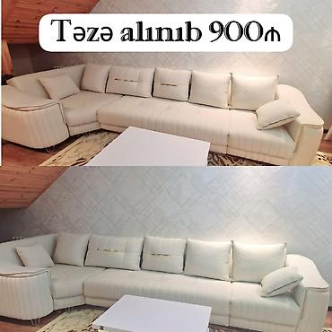 divan kruqlu: Künc divan təzəə alınıb,2/3. Açılır baza var. İstəyə görə formasin — 1