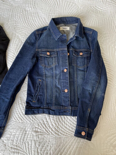 куртка детские: Куртка джинсовая Mango, размер S, Б/у, в отличном состоянии