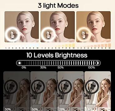 usb: Ring Light İşıqlı Tripod — Mükəmməl Çəkiliş və İşıqlandırma! — 3