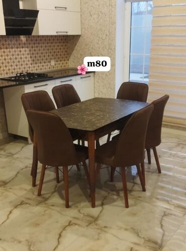 demir ustol: Для кухни, Для гостиной, Новый, Раскладной, 6 стульев, Турция