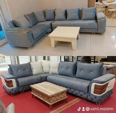 Divan və kreslo dəstləri: Künc divan, Pufik, Bazasız, Açılmayan — 26