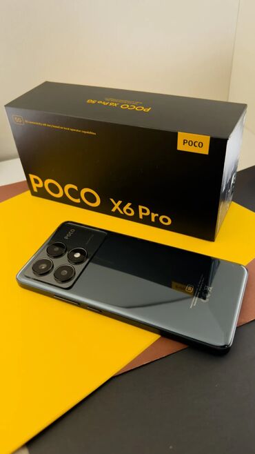 клавиатуры для телефонов: Poco X6 Pro 5G, Колдонулган, 256 ГБ, түсү - Кара, 2 SIM