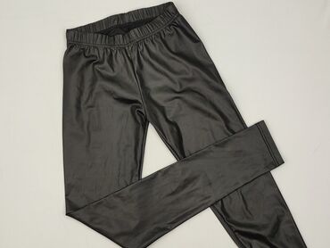 Women's Clothing: Leggings Eco-leather for women, size XS (EU 34)