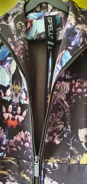 crna duga zimska jakna: S (EU 36), New, Without lining, Floral, color - Black