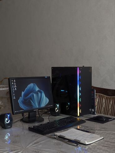 офисный системный блок: Компьютер, ядер - 6, ОЗУ 8 ГБ, Игровой, AMD Ryzen 5, AMD Radeon RX 580, HDD + SSD
