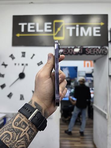 iphone xd: IPhone 14 Pro, 128 GB, Deep Purple, Zəmanət, Simsiz şarj, Face ID — 5