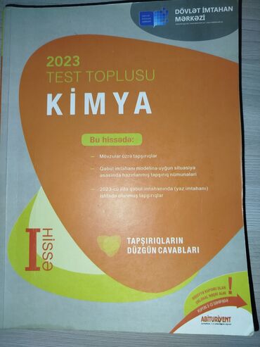 kimya test toplusu pdf: Kimya 1 ci hissə Test toplusu 2023 nəşr