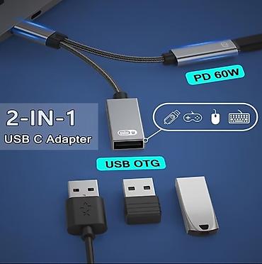 planset telefon: USB‑C 8‑i‑1 Hub Otg Adapter Qiymət 3azn-5azn-10azn Çatdırılma — 4