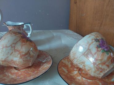 Çay dəstləri və servizlər: Çay dəsti, rəng - Qızılı, Farfor — 6