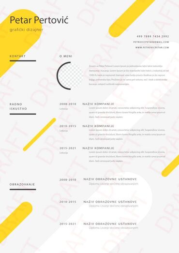 Reklamiranje, štampanje: Izrada i dizajn CV-a Motivacionog pisma Prvi utisak prilikom — 5