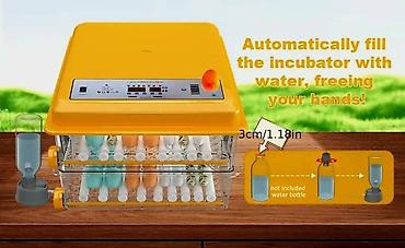 hayvan satış: Yeni tam avtomatik inkubator 120 yumurta.Akumlyator 12V qoşulma — 9