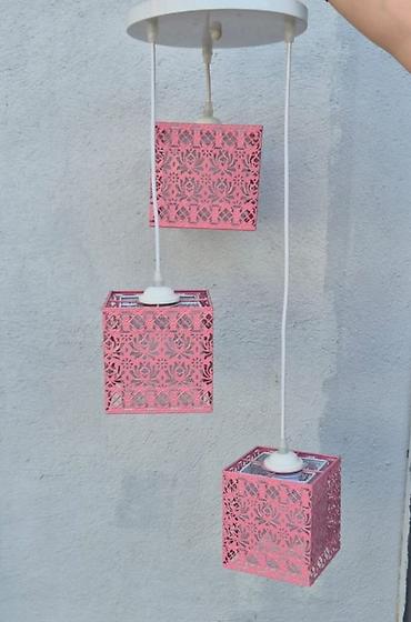 masa lampası: Çılçıraq, 3 lampa, Metal — 1