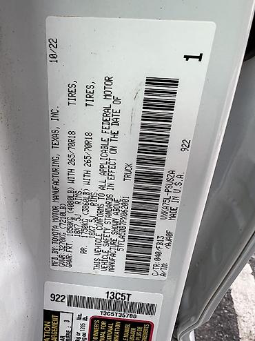 Toyota: Toyota Тундра: 2022 г., 3.5 л, Типтроник, Бензин, Пикап — 22