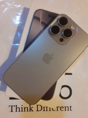 Apple iPhone: IPhone 16 Pro, 128 GB, Natural Titanium, Zəmanət, Face ID, Sənədlərlə