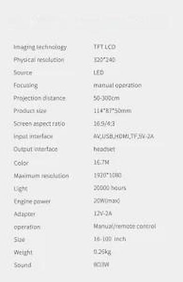 Projektori: T300 LED Mini Projektor Kompaktan prenosivi projektor za kućni — 9