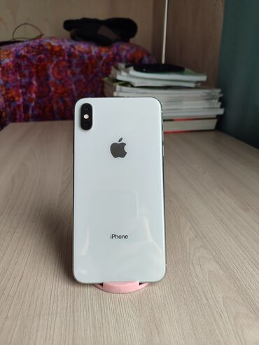 сломанные телефоны: IPhone Xs Max, 64 ГБ, Белый, Чехол, 79 %