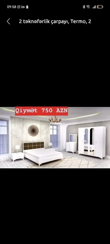 Yataq otağı dəstləri: İkinəfərlik çarpayı, Azərbaycan, Yeni — 8