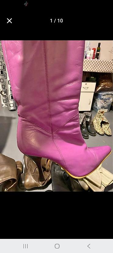 ugg bakü: Qadın çəkmələri – parlaq bənövşəyi rəng, nazik hündür daban - Model — 1