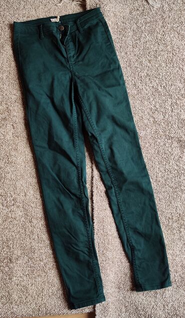 bež pantalone: Tamno zelene pantalone, 34