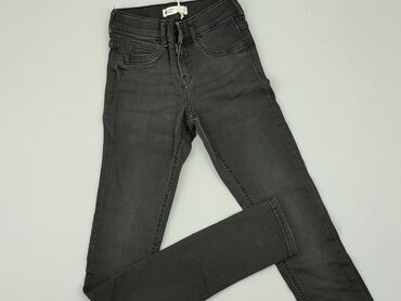 spódnice jeansowe z przetarciami czarne: Jeans, XS (EU 34), condition - Good