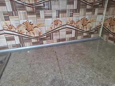 divar ref: Gəncə şəhəri Mətbəx mebel dəsti - Material: ağac fakturalı laminat — 3