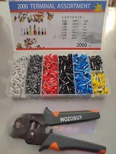 Klešta: KRIMP KLEŠTA ZA HILZNE 0.25-10MM2 + 2000 HILZNI | Vrlo kvalitetna — 8