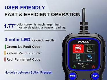 xtool d5s cena: Novo - UDIAG CR720 OBD2 EOBD+CAN sa testerom napona baterije Funkcije — 10