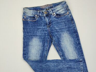 jeansy pozna��: Spodnie jeansowe, 11 lat, 140/146, stan - Bardzo dobry